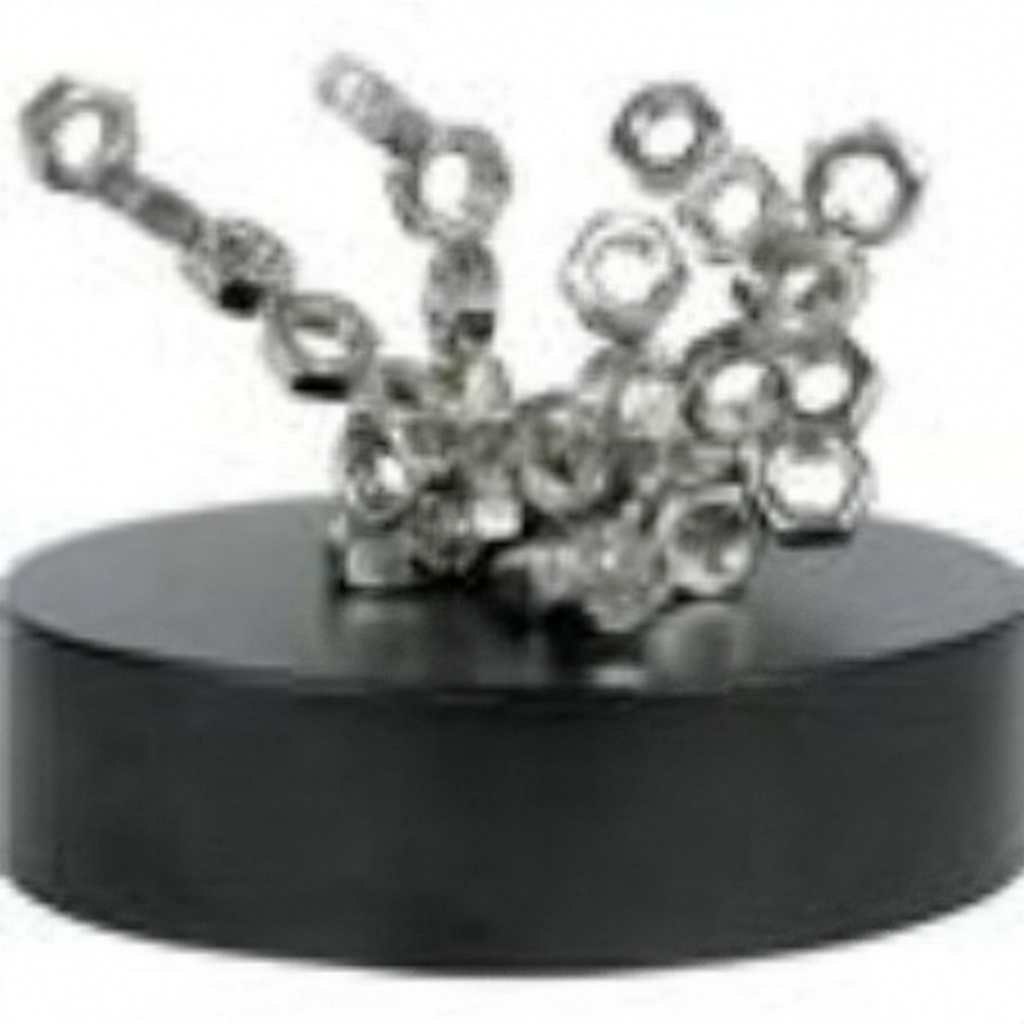 Magnetische Skulptur in zwei verschiedenen Ausführungen