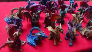 Drachen klein (12fach sortiert, Glitzer)