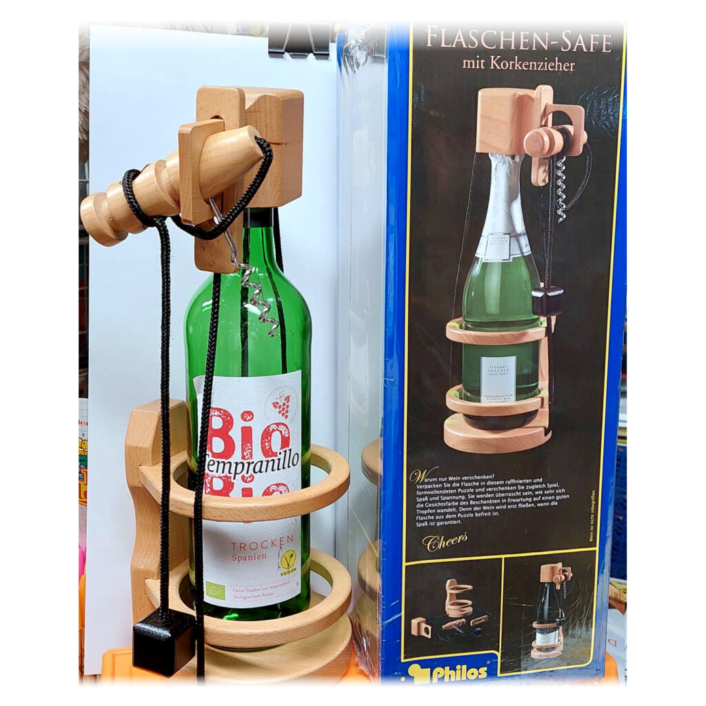Flaschen – Safe (mit Korkenzieher)